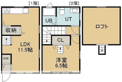 メルシーハウス（メルシーハウス）[1LDK/46.37m2]の間取図