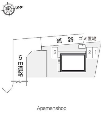 東京都狛江市西野川４丁目[1K/19.87m2]の配置図