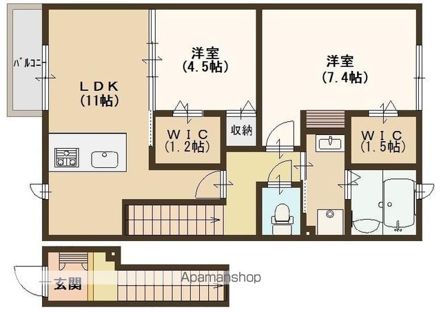 ファミール中 Iの間取り写真