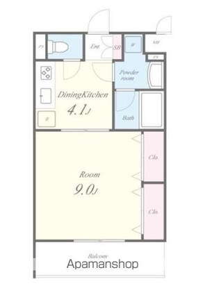 ルミネ中央[1K/32.62m2]の間取図