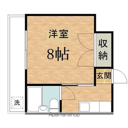 サンアベニュー[1K/20.9m2]の間取図