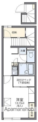 レオパレスＫＫＳ　木ノ本[1K/28.02m2]の間取図