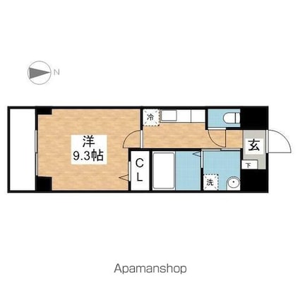 モア　グレイス　ワン[1K/30.08m2]の間取図