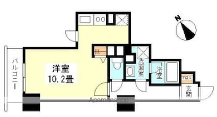 東京都渋谷区円山町[1R/31.34m2]の間取図