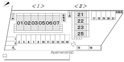 滋賀県大津市大江５丁目[1K/28m2]の配置図