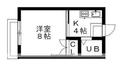 メゾンα[1K/23.14m2]の間取図