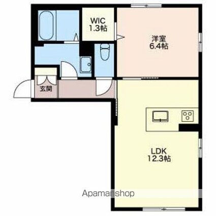 シャーメゾンロザンジュ[1LDK/46.02m2]の間取図