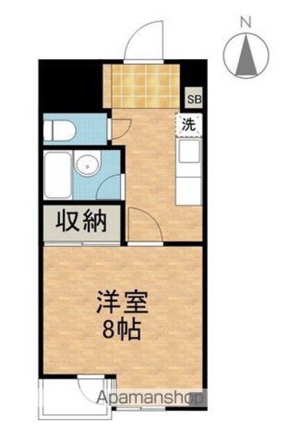 Ｆｉｚｚ[1K/26.31m2]の間取図