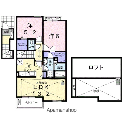 フラワー・レイ[2LDK/60.1m2]の間取図
