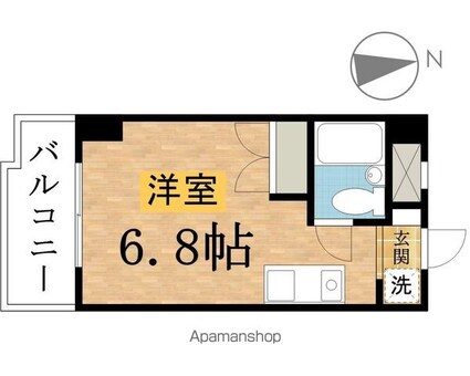 レスパス八王子[1R/17.62m2]の間取図