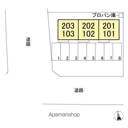 プレミスト　Ⅳ[1LDK/30.3m2]の配置図