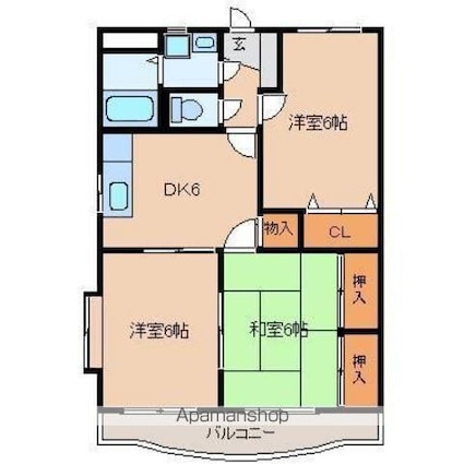 ケイアイビル[3DK/56.85m2]の間取図