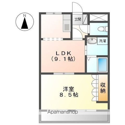 【羽島郡笠松町長池のアパートの間取り】