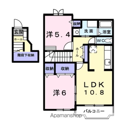 グリーンフェア　Ⅱ[2LDK/61.54m2]の間取図