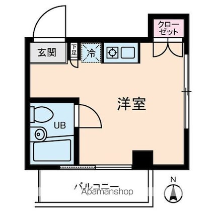 ダイヤモンドレジデンス西日暮里第三[1R/11.7m2]の間取図