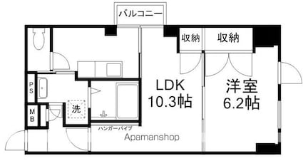 森の雫[1LDK/36.36m2]の間取図