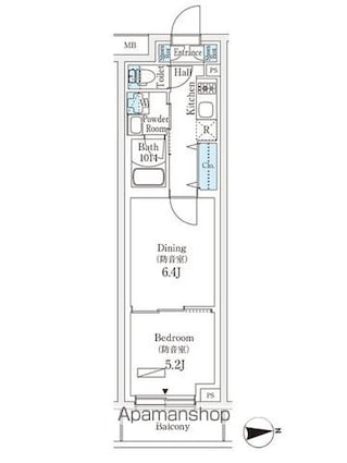 ＰＬＡＮＥ　ＳＯＣＩＥ　ＳＡＫＵＲＡＤＡＩ[1DK/31.71m2]の間取図