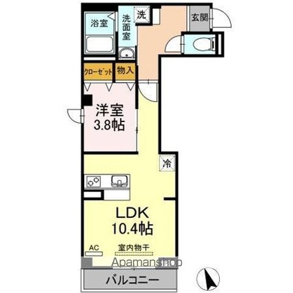 ＮーＳＴＡＧＥ東別院[1LDK/40.7m2]の間取図