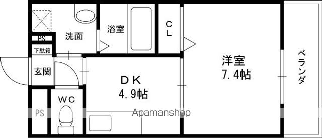 エバーグリーン若江岩田の間取り写真