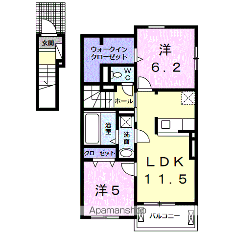 【エテルノ木ノ本Ｂの間取り】