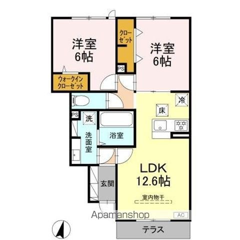 （仮）ＤーＲＯＯＭ高砂７丁目の間取り