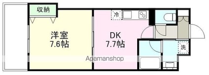 ＮＦ青葉[1DK/35.75m2]の間取図