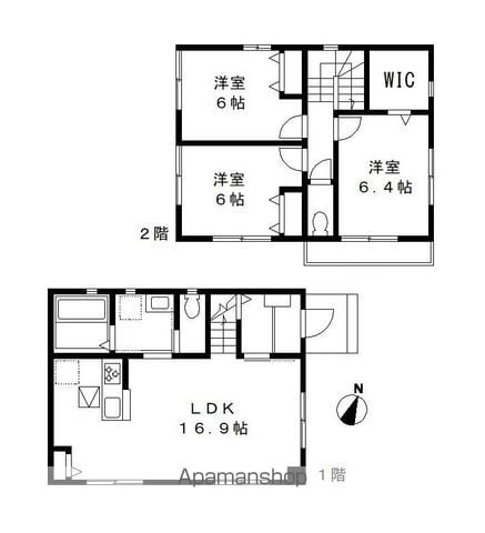 西初石戸建貸家　Ｂ棟の間取り