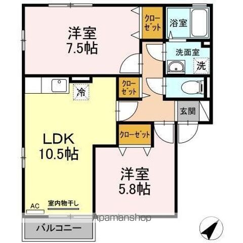 ベルデュール吉田 B棟の間取り写真