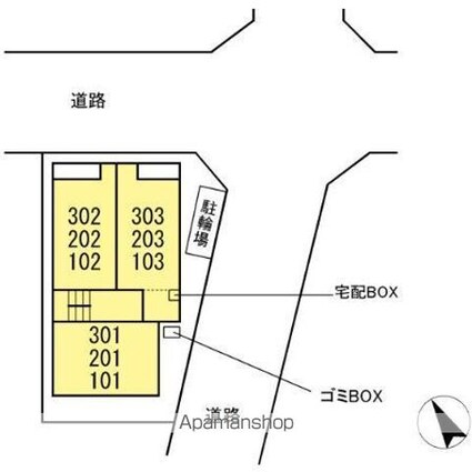 ＣＡＳＡニックスⅣ[1LDK/47.9m2]の配置図