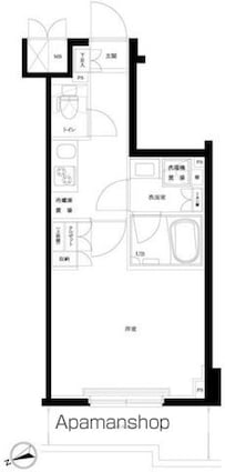 ルーブル板橋東新町弐番館[1K/26.24m2]の間取図