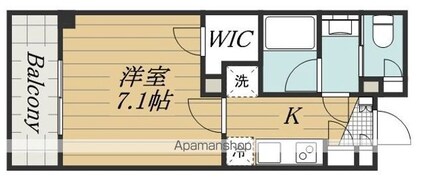 東京都墨田区太平３丁目[1K/25.44m2]の間取図