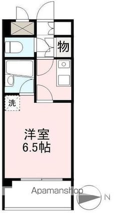 スクエアーガーデン三条[1K/21.7m2]の間取図
