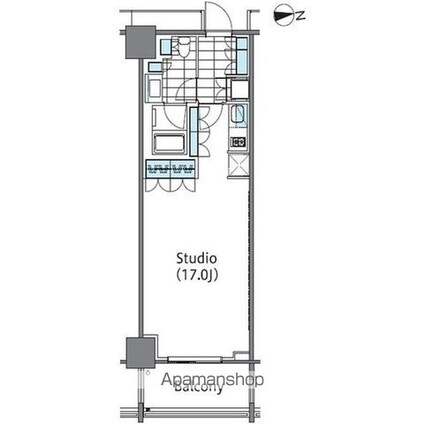 コンフォリア新宿イーストサイドタワー[1R/41.23m2]の間取図
