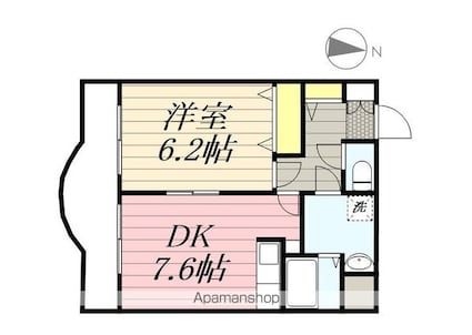 メゾン紀三井寺Ⅱ[1DK/36m2]の間取図