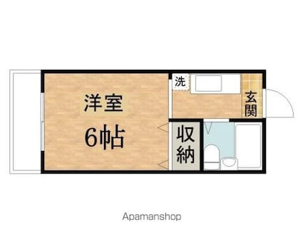 ハイツ椎の木[1R/17m2]の間取図