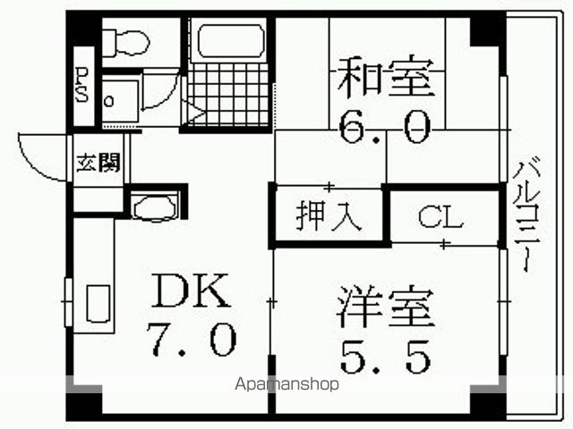 ディアコート 東田辺の間取り写真