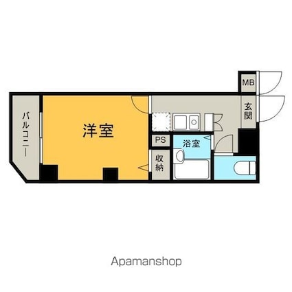 ＯＬＩＯ九段下[1K/22.35m2]の間取図