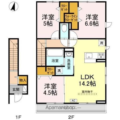 【（仮）ＤーＲＯＯＭ高砂７丁目の間取り】