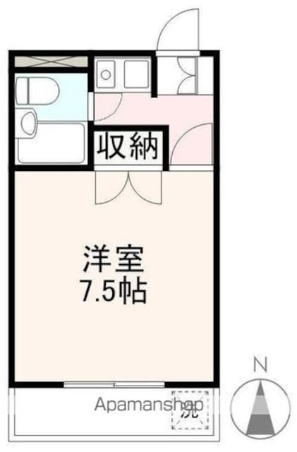 香川県高松市扇町２丁目[1K/20.52m2]の間取図
