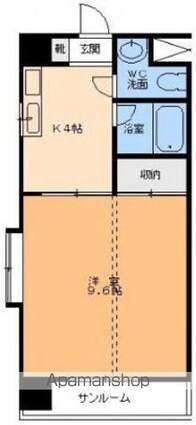 グリーンコートなみかた[1K/29.64m2]の間取図