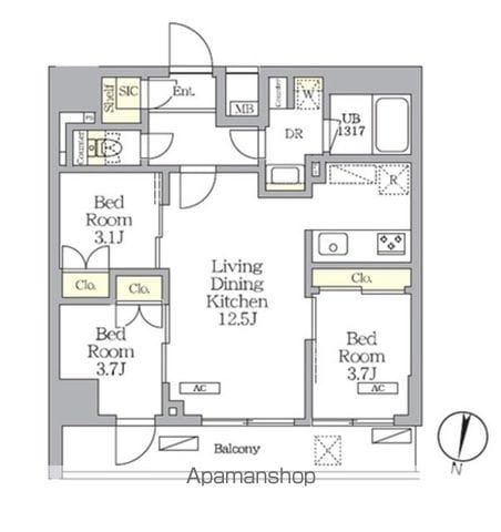 NOGATA RESIDENCEの間取り写真
