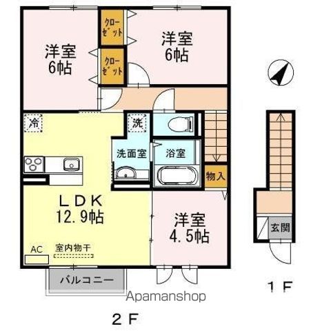しんでれら・円山 C棟の間取り写真