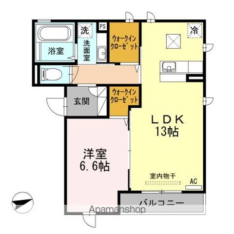 立川市羽衣町のアパートの間取り