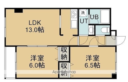 ソシアルマンションリードⅠ[2LDK/58m2]の間取図