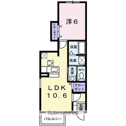アルメールＡ[1LDK/40.06m2]の間取図