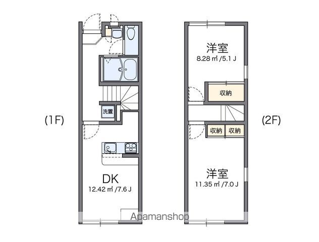 【和歌山市井辺のアパートの間取り】