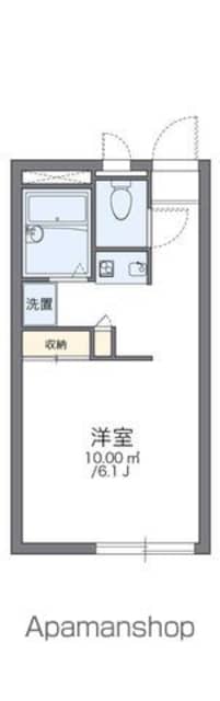 レオパレスアリス[1K/20.28m2]の間取図