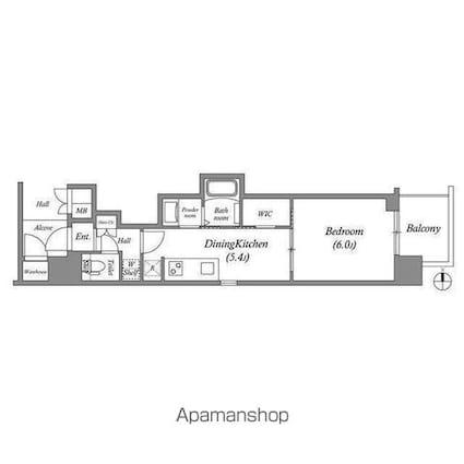 エステムコート名古屋平安通クチュール[1DK/30.03m2]の間取図