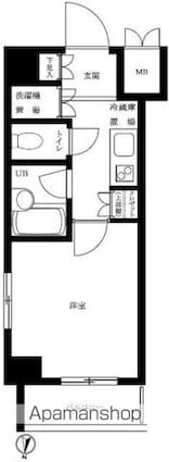 ルーブル千鳥町[1K/20.16m2]の間取図