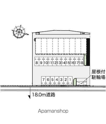 レオネクストＶＩＳＴＡⅢ[1K/23.61m2]の配置図
